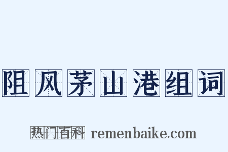 阻风茅山港组词是什么意思的图片